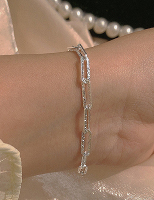 Fashion Silver 4 Hollow Sparkling 520 Bracelet