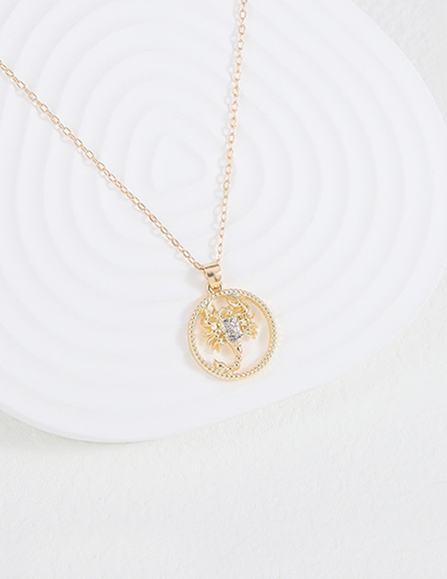 Fashion 12# Alloy Diamond Zodiac Necklace