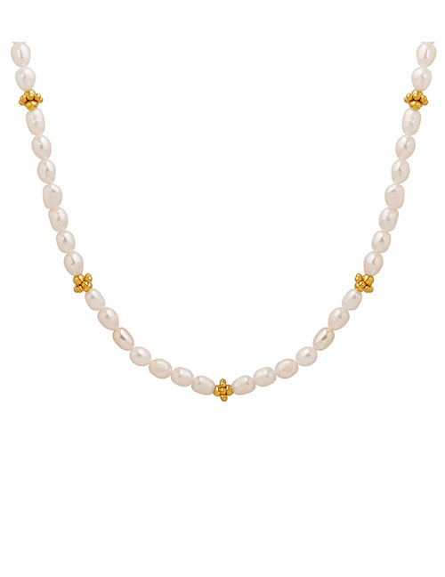 Fashion Gold Pearl Beaded Necklace