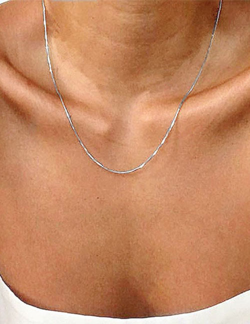 Fashion Silver 45 Metal Snake Chain Necklace