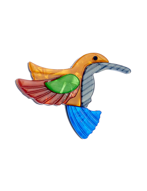 Fashion The Bird Cartoon Colorful Three-dimensional Bird Brooch  Acrylic