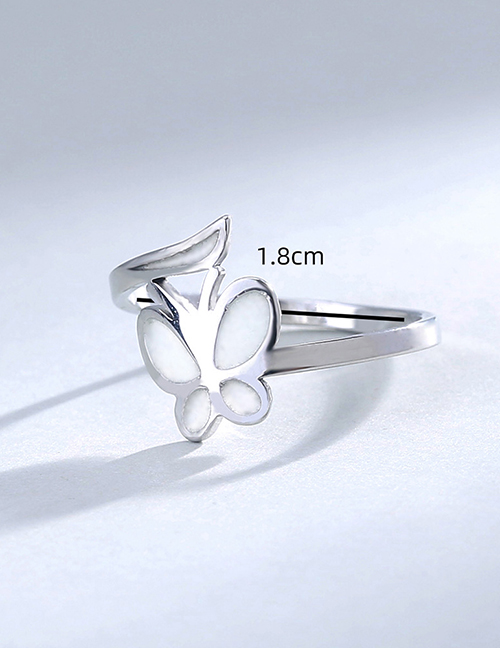 Fashion Butterfly Titanium Steel Butterfly Oil Drip Luminous Ring