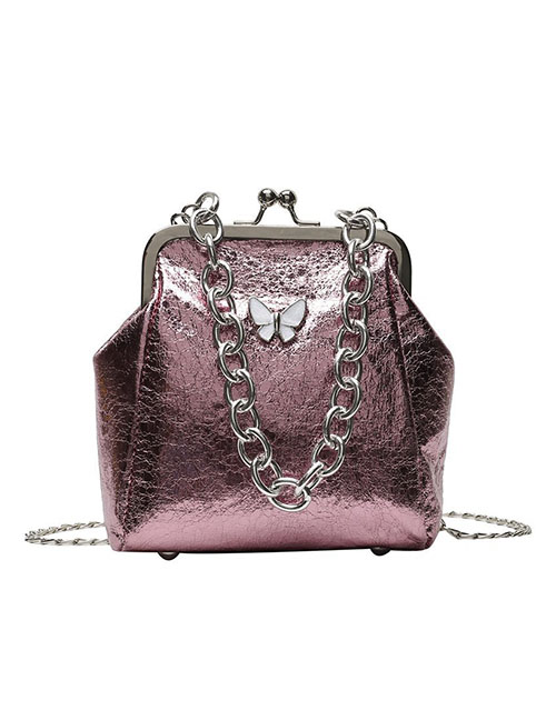 Fashion Pink Laser Ice Crack Cover Cissert Body Bag