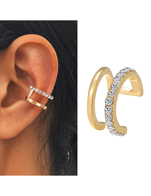 Fashion 2# Alloy Diamond Round Ear Clip