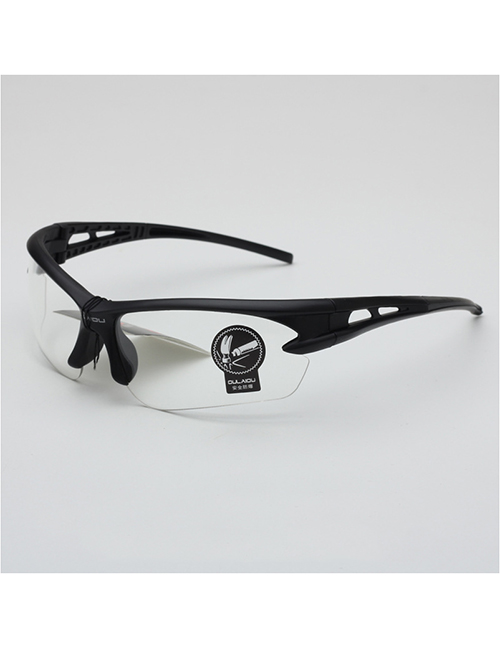 Fashion Black Frame Transparent Film C Half Frame Large Frame Sunglasses