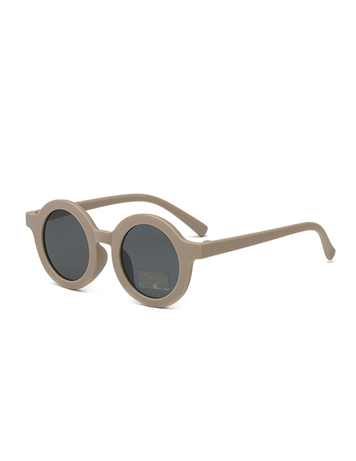 Fashion Gray Frame Gray Sheet Pc Round Large Frame Sunglasses