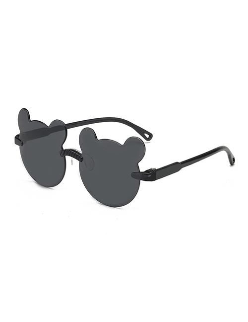 Fashion Black Frame Gray Film (siamese) Pc Cat Ears Rimless Sunglasses