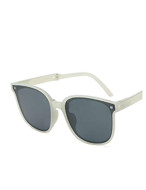 Fashion Gray Gray Pc Square Frame Sunglasses