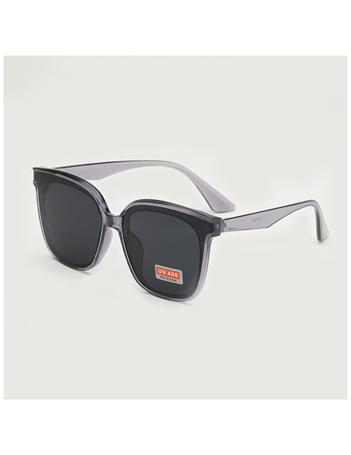Fashion Gray Frame Gray Sheet Pc Square Large Frame Sunglasses
