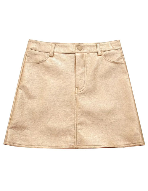 Fashion Gold High -waist Half -body Skirt