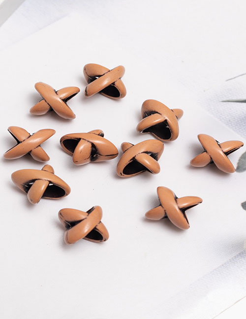 Fashion As Shown In Figure A Set Of 10pcs Resin Large Pore Bead Geometric Hair Buckle Set