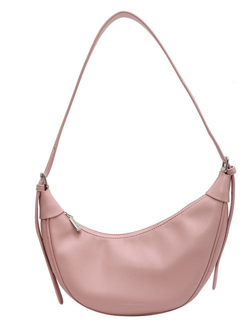 Fashion Pink Soft Surface Large -capacity Shoulder Bag