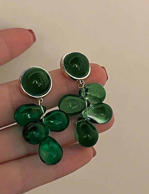 Fashion 40#green Drop Earrings Geometric Drop Earrings