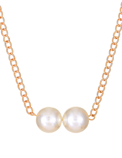 Fashion Gold Alloy Pearl Necklace