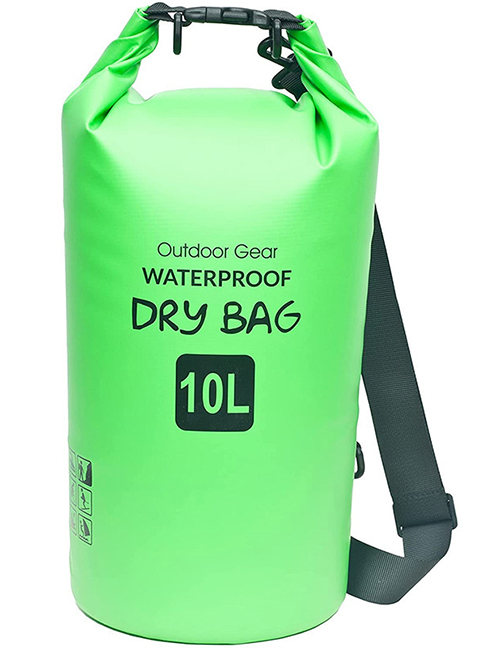 Fashion Green 15l [single Shoulder] Pvc Backpack Rafting Swimming Bag