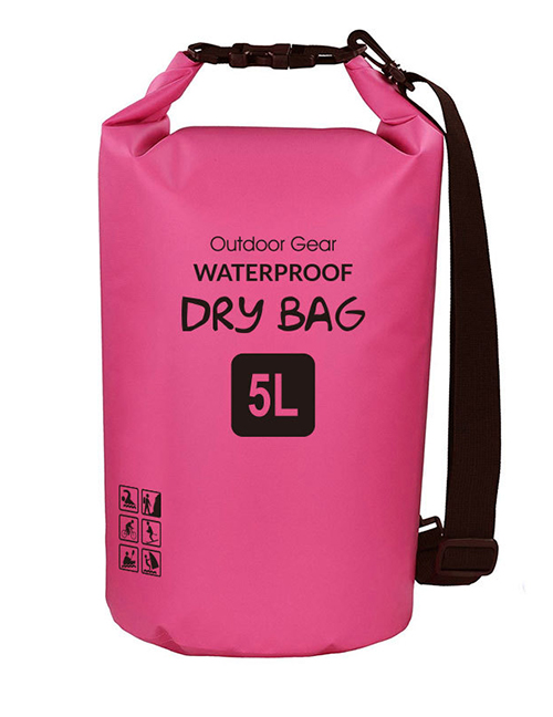 Fashion Rose Red 30l [shoulders] Pvc Backpack Rafting Swimming Bag
