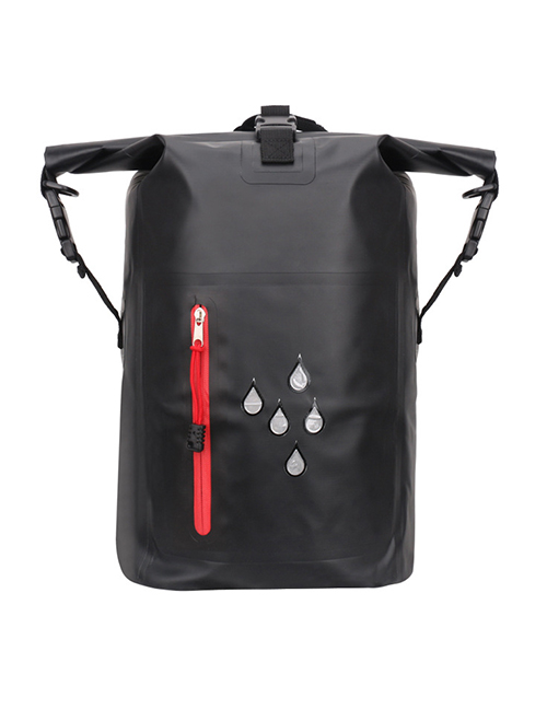 Fashion Black Pvc Large Capacity Waterproof Backpack