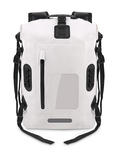 Fashion White Pvc Large Capacity Backpack
