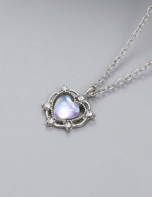 Fashion Silver Alloy Geometric Heart Necklace