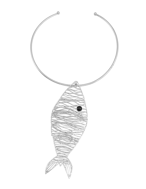 Fashion Silver Alloy Small Fish Collar