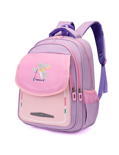 Fashion Pink Oxford Cloth Cartoon Large Capacity Backpack