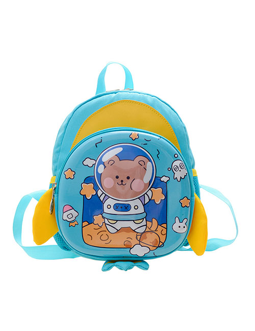 Fashion Light Blue Nylon Cartoon Large Capacity Backpack