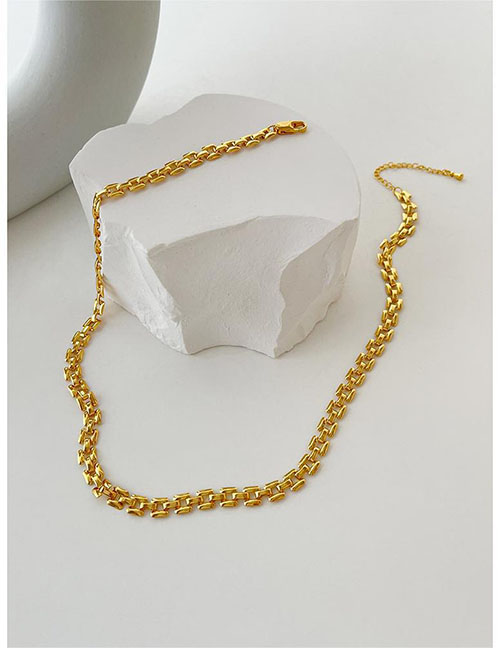 Fashion Gold Necklace Metal Geometric Strap Necklace