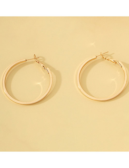 Fashion Gold 25mm Alloy Geometric Round Earrings