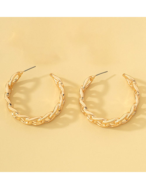 Fashion Small Metal Cutout Chain Earrings