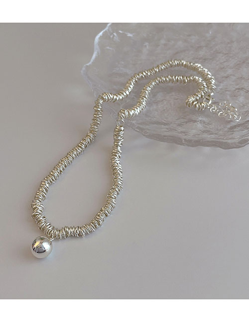 Fashion Silver Alloy Geometric Ball Necklace