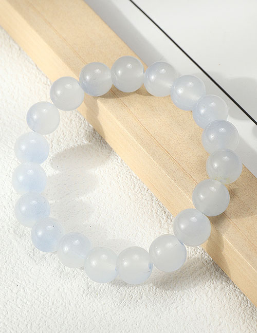 Fashion White Gradient Ball Bead Bracelet