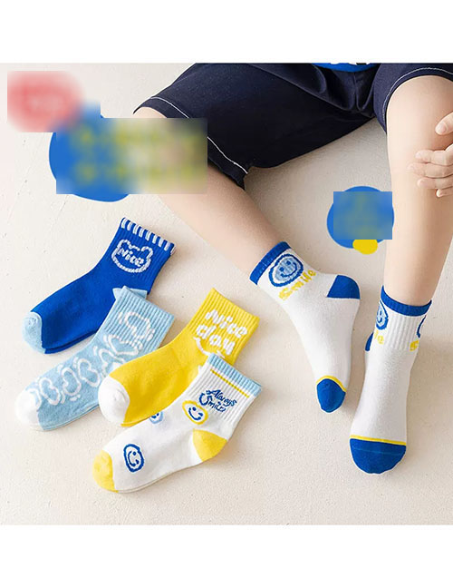 Fashion Cute Trendy Socks [5 Pairs Of Soft And Thin Cotton] Cotton Printed Children's Socks