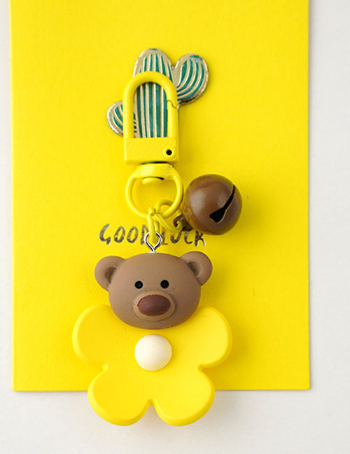 Fashion Yellow Bear One X838 Acrylic Bear Keychain