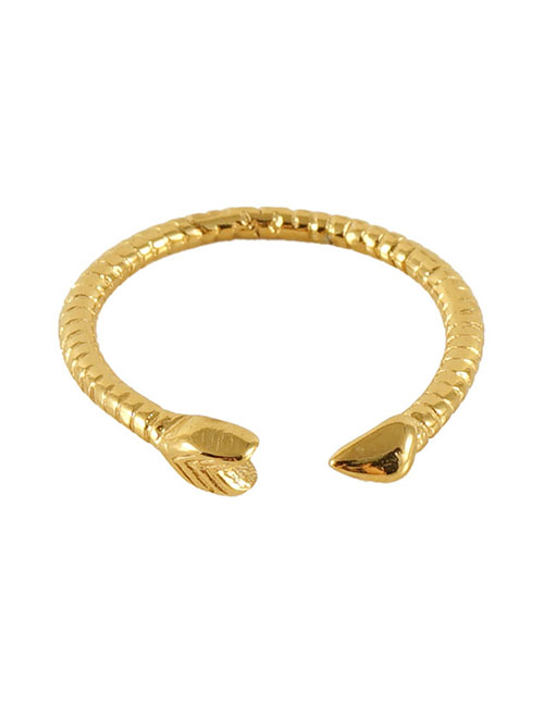 Fashion Gold Stainless Steel Snake Ring