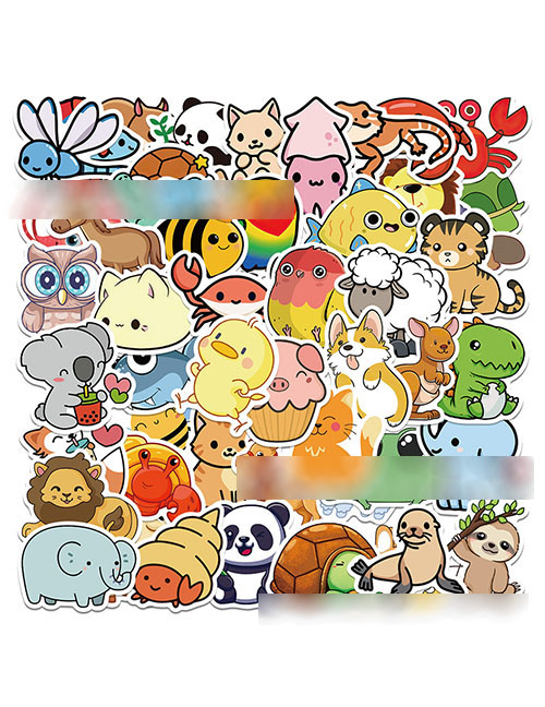Fashion Color-2 Pvc Cartoon Waterproof Stickers