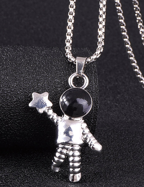 Fashion Silver Alloy Astronaut Necklace
