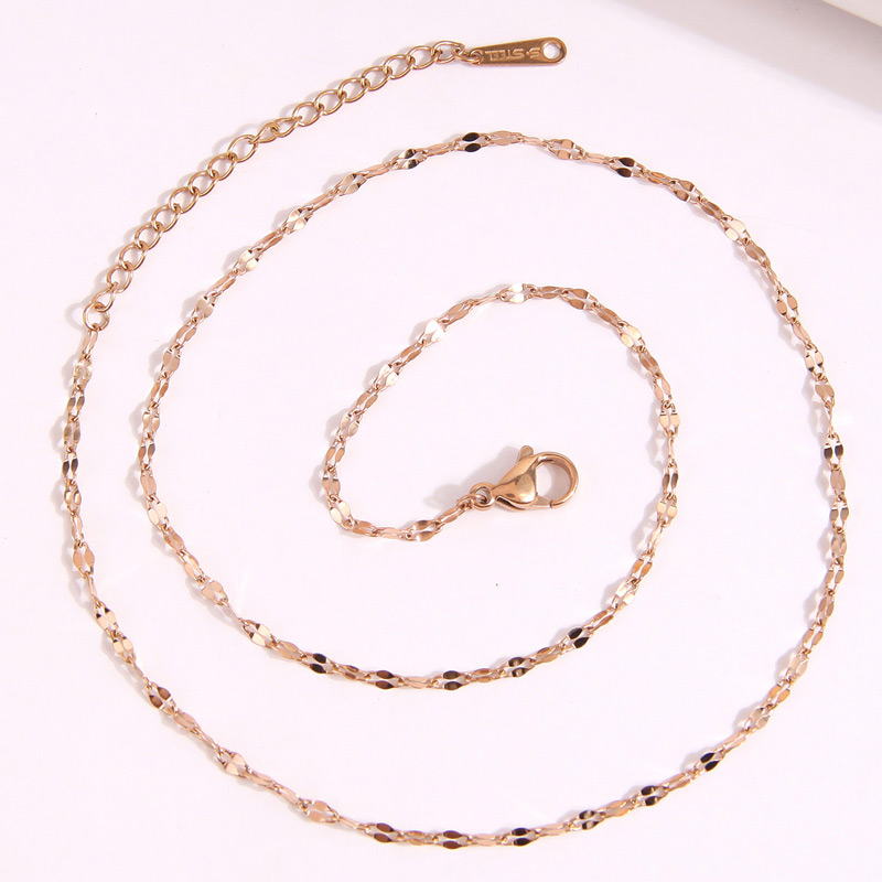 Fashion 3# Titanium Geometric Chain Necklace