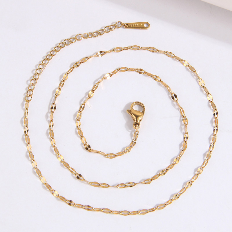 Fashion 4# Titanium Geometric Chain Necklace