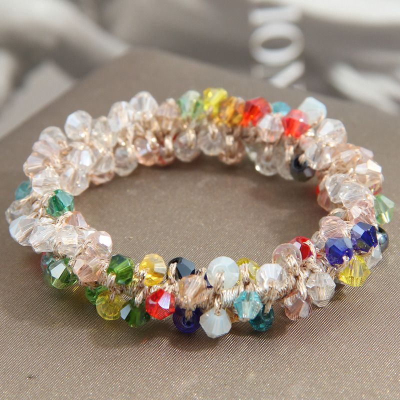 Fashion Color Crystal Braided Bracelet