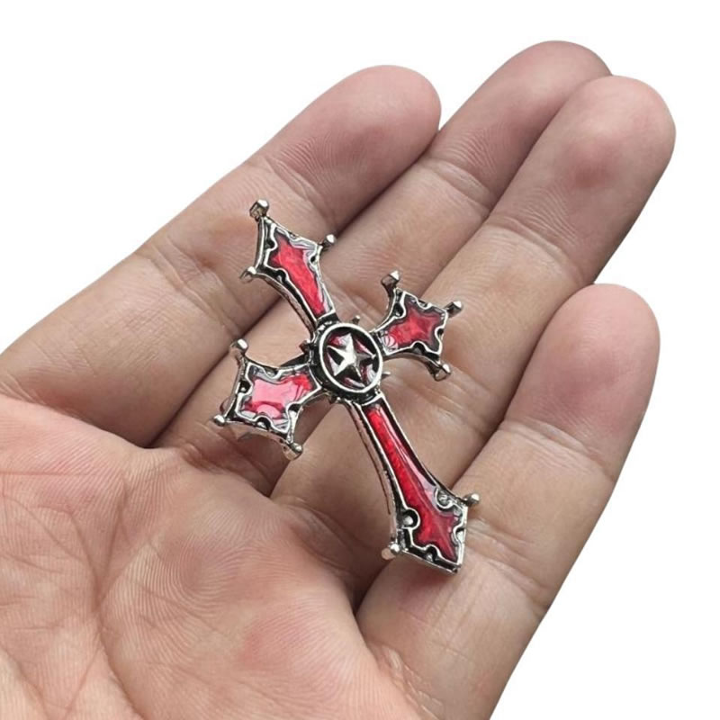 Fashion Ring Alloy Oil Drop Cross Ring