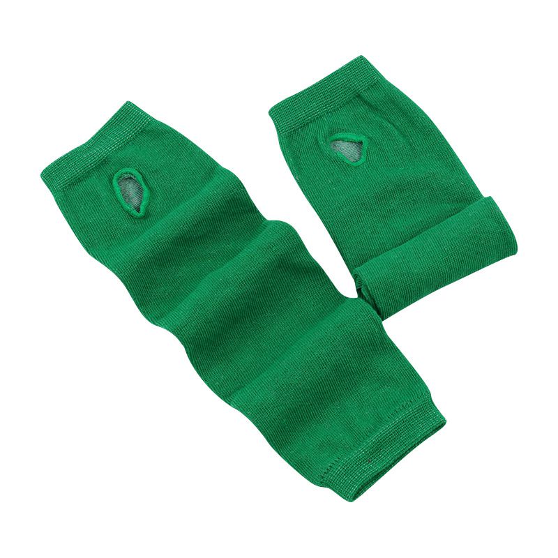 Fashion Pure Green 16 Polyester Knitted Long Fingerless Gloves
