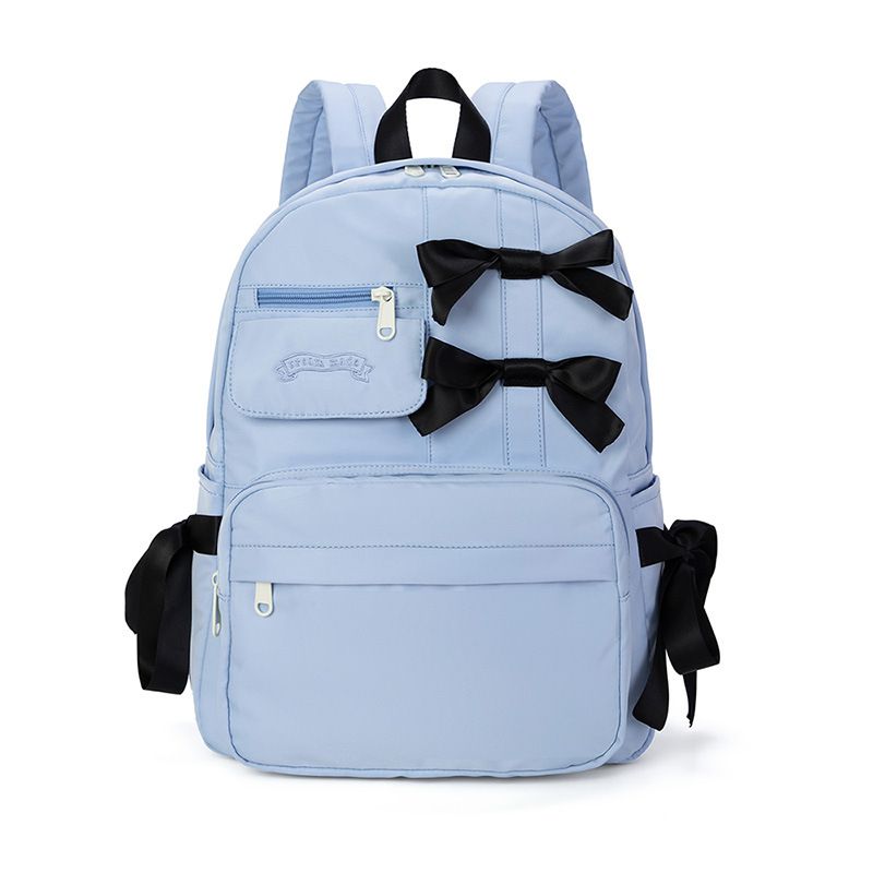 Fashion Light Blue Canvas Large Capacity Backpack