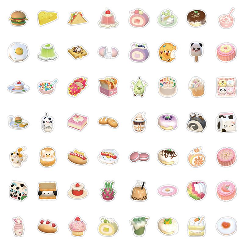 Fashion 3d Food 63 Pictures Geometry Cartoon Stickers
