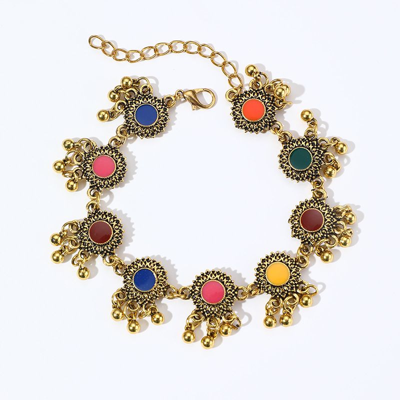 Fashion Gold Colorful Round Bracelet