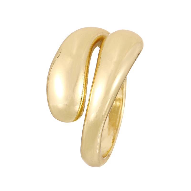 Fashion Golden 2 Copper Geometric Ring