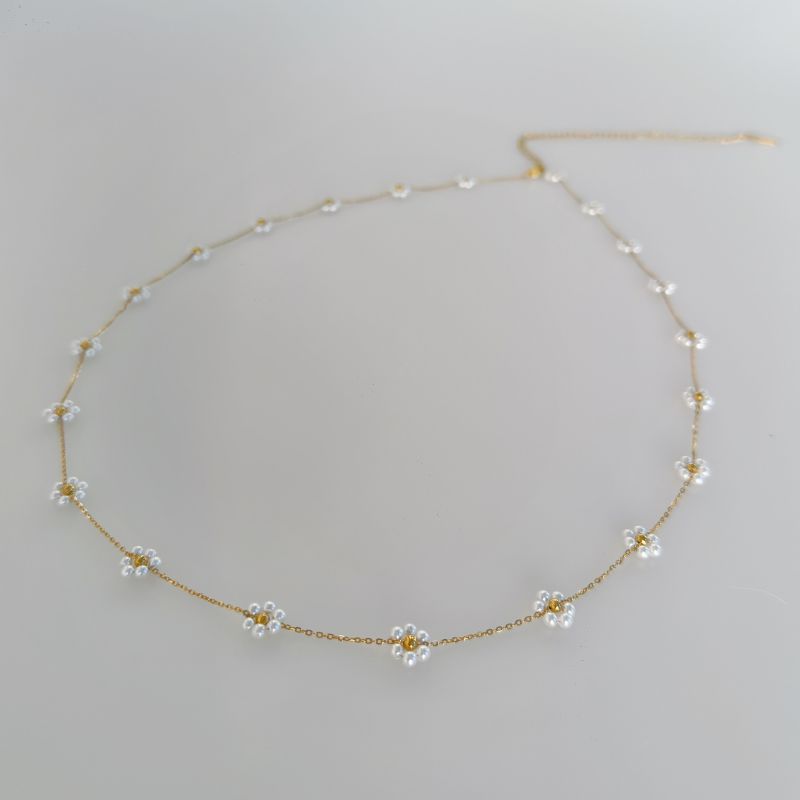 Fashion 70+14cm Waist Chain Titanium Steel Pearl Flower Waist Chain