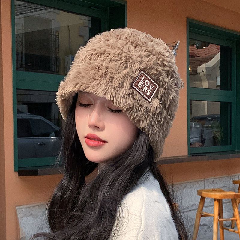Fashion Coffee Polyester Label Pullover Hat