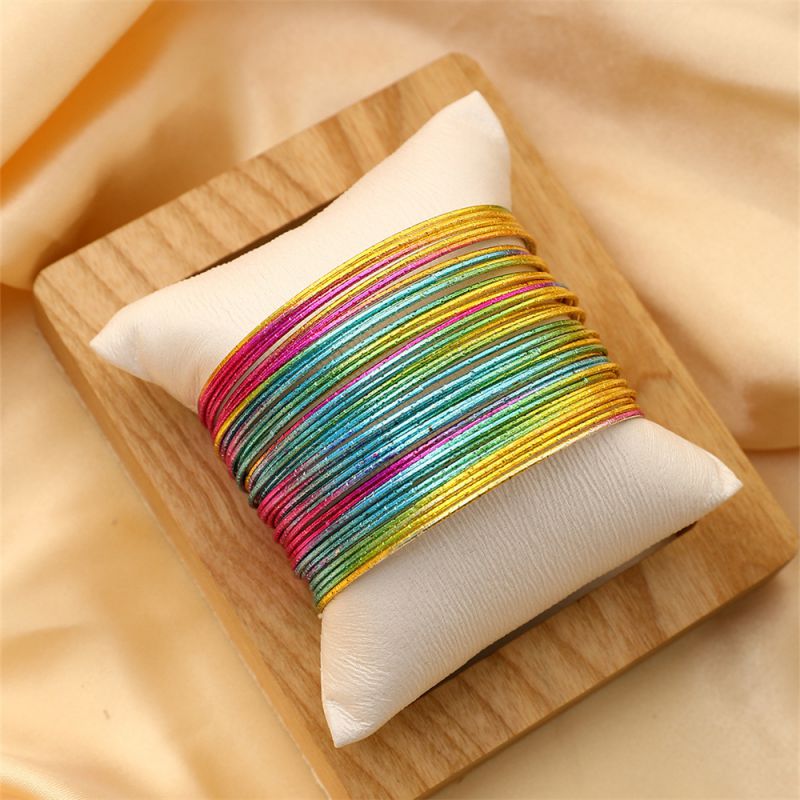 Fashion Color (set Of 40 Pieces) Metal Color Geometric Bracelet Set