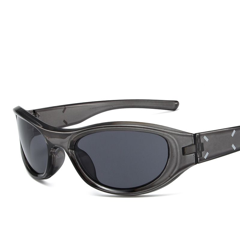 Fashion Translucent Gray Frame Gray Film Pc Cat Eye Small Frame Sunglasses