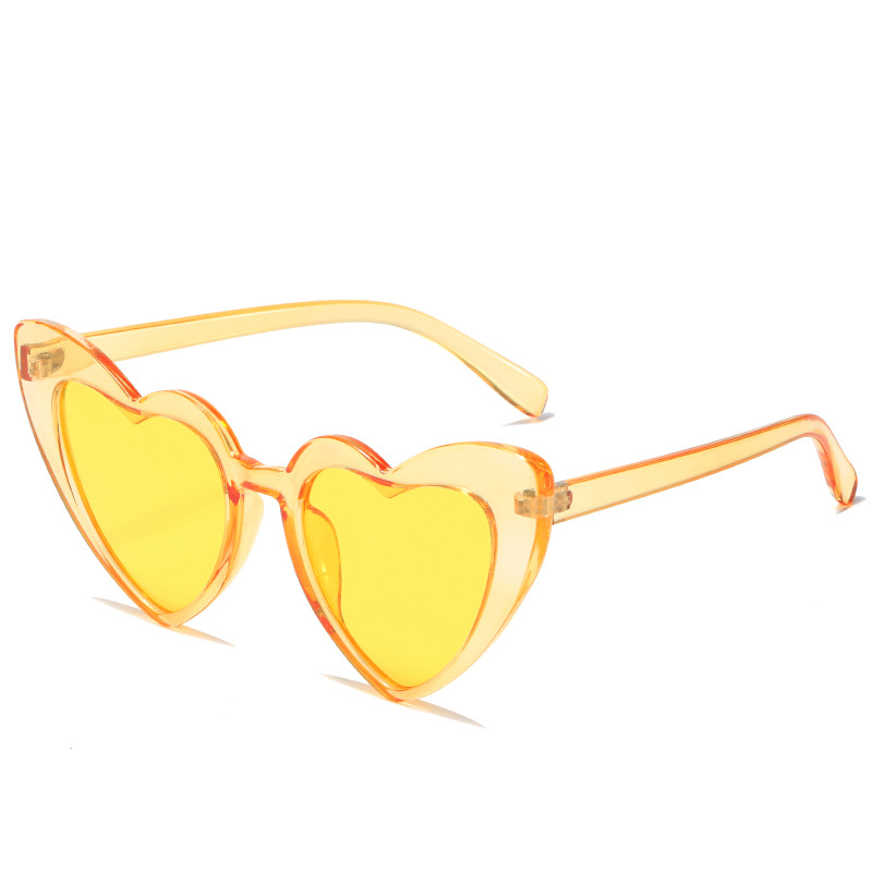 Fashion Transparent Yellow Frame Yellow Film Ac Love Sunglasses